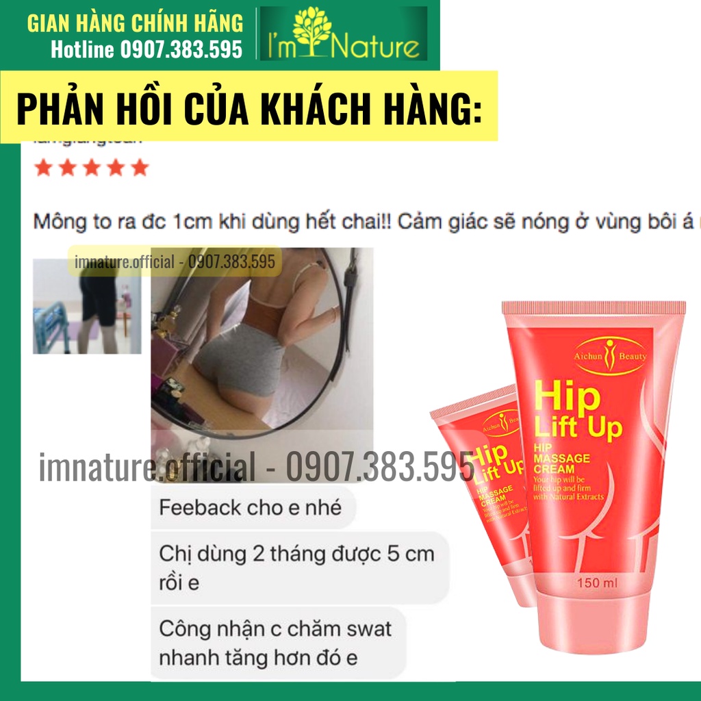 Kem Massage Nở Mông HIP LIFT UP Dưỡng Mông Tròn Trịa Săn Chắc Aichun