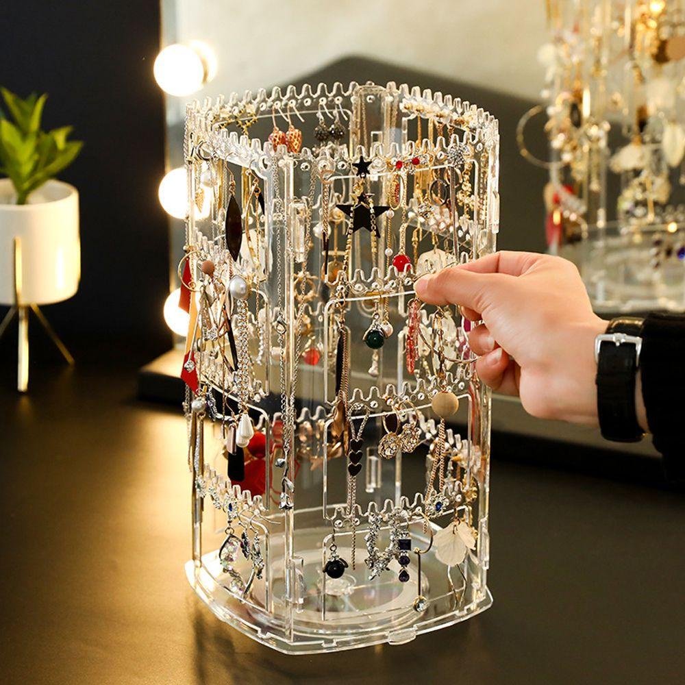 ANEMONE Hộp Đựng Trang Sức Bằng Nhựa Trong Suốt Nhiều Tầng Có Thể Tháo Rời