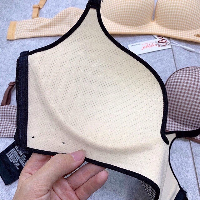 Áo Lót Nữ Thông Hơi Không Gọng Phối Kẻ Caro Quyến Rũ K68