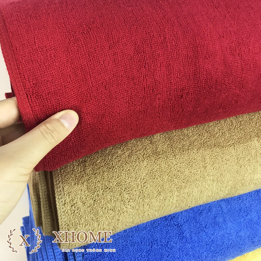 Khăn tắm cỡ trung - Khăn lau đầu xuất dư 100% cotton KT35X80 dày mềm