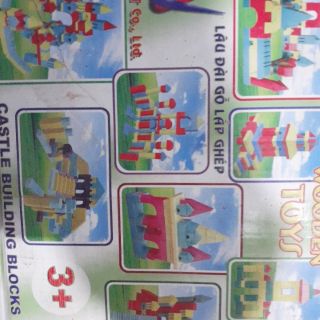 Bộ đồ chơi lâu đài gỗ lắp ghép cao cấp