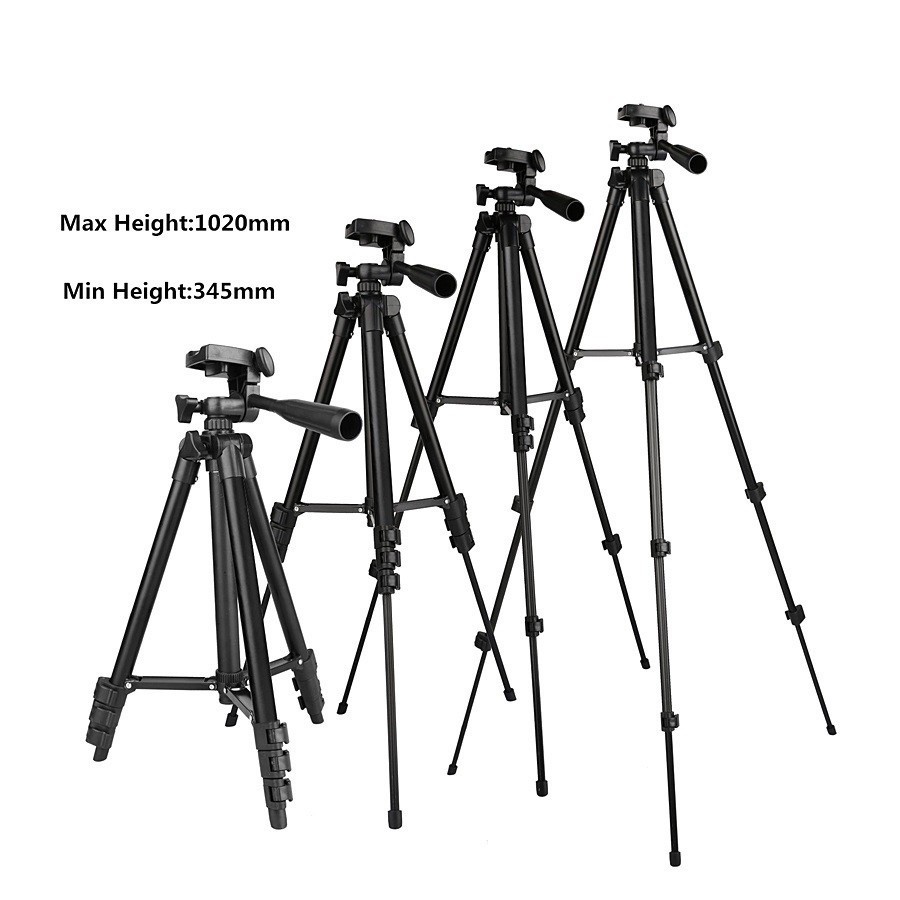 Giá đỡ điện thoại, máy ảnh tripod 3 chân 3110, 3120 kèm kẹp, gậy chụp hình tripod, hỗ trợ chụp ảnh, livestream