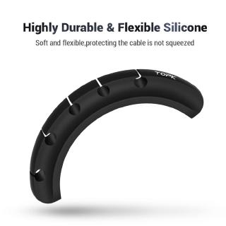 Cable Organizer Silicone USB Cable Winder Desktop Tidy Management Clips Cable Holder