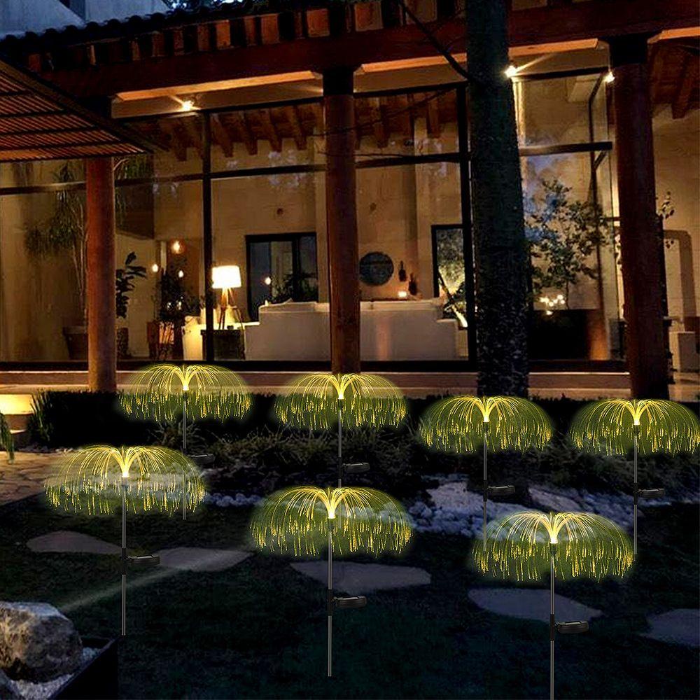 GOGOUP Bộ 2 Đèn LED Trang Trí Sân Vườn Sử Dụng Năng Lượng Mặt Trời