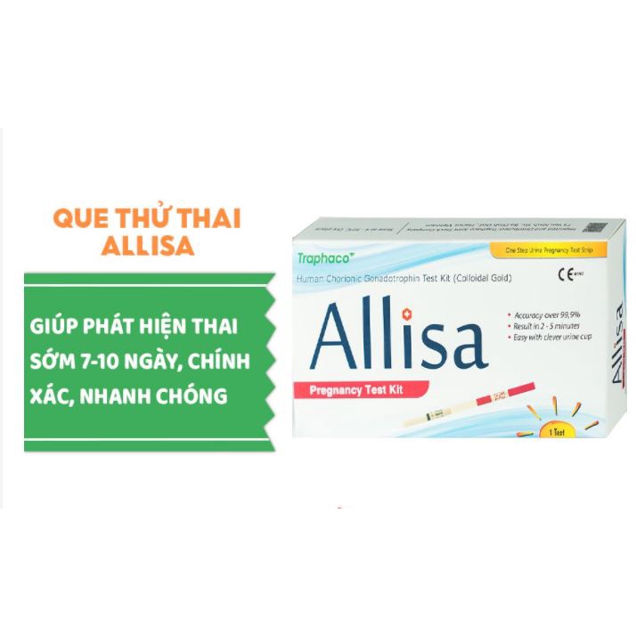 Que Thử Thai Alisa của traphaco - CHÍNH XÁC TUYỆT ĐỐI. ĐƠN GIẢN DỄ DÙNG_CHE TÊN KHI GIAO HÀNG