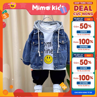 Áo khoác bò cho bé trai - áo khoác jean bé trai cực chất - chất liệu jean bò mềm - mã mim-105 | mimo kids