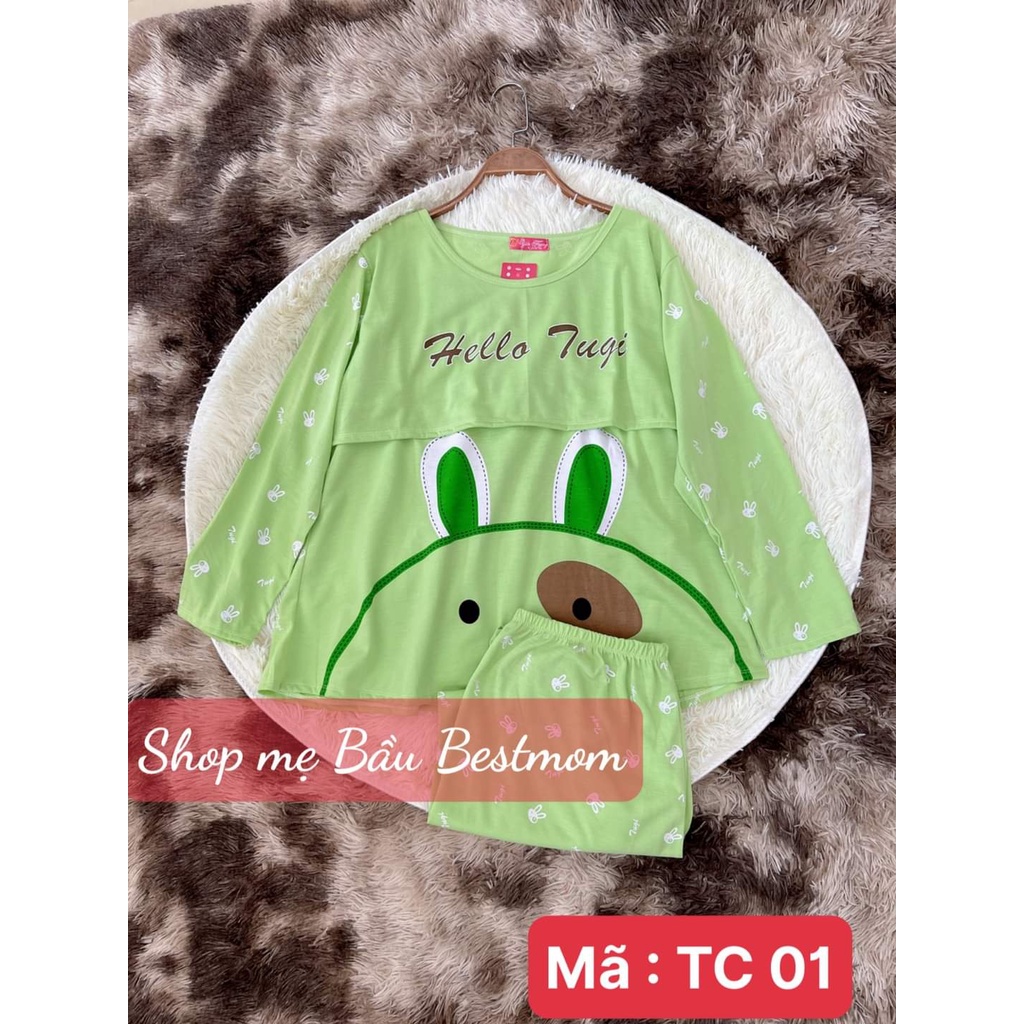 BỘ ĐỒ BẦU VÀ SAU SINH 2 IN1 CHẤT COTTON 100% BIGSIZE ĐẾN 100KG
