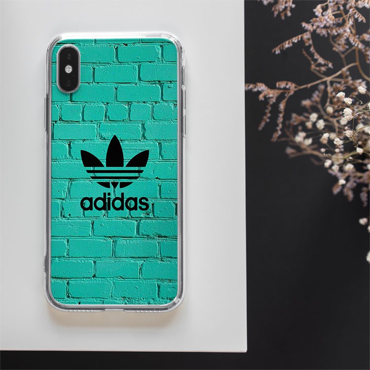 Ốp lưng logo ADIDAS tường gạch  xanh cho Iphone 5 6 7 8 Plus 11 12 Pro Max X Xr ADIPOD00217