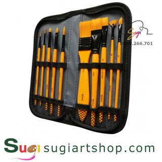[SUGI] Bộ cọ vẽ màu acrylic Mont Marte 10 cây/ Brush Set 10pce - Acrylic