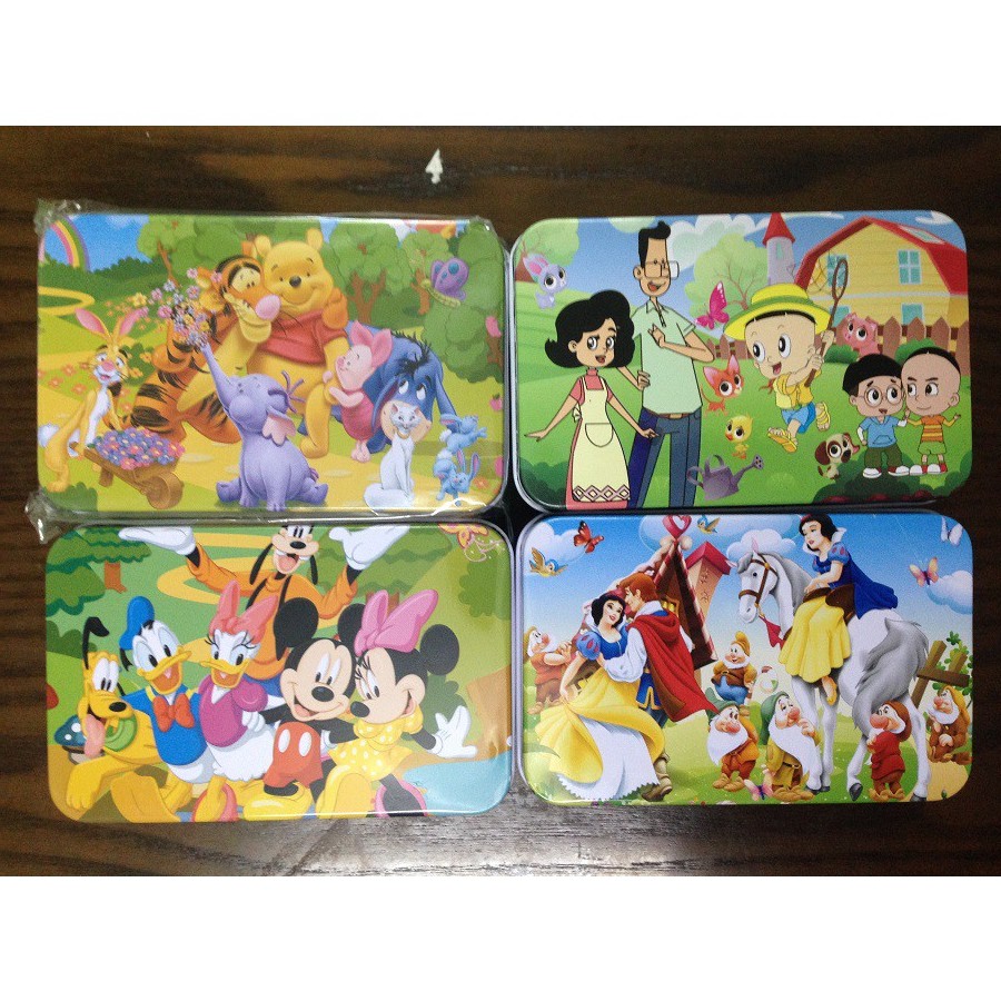 Ghép Puzzle - Đồ chơi ghép tranh gỗ 60 mảnh có hộp sắt