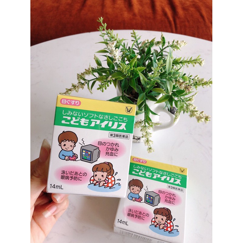 Nước nhỏ mắt Taisho Nhật Bản chống bức xạ máy tính bảo vệ mắt cho bé 14ml