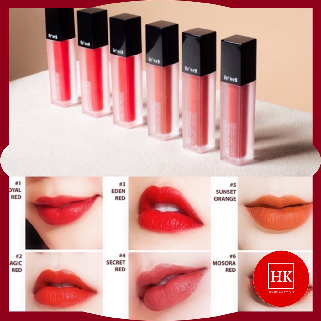 Son kem lì Be'Well Velvet Lip Tint Hàn Quốc
