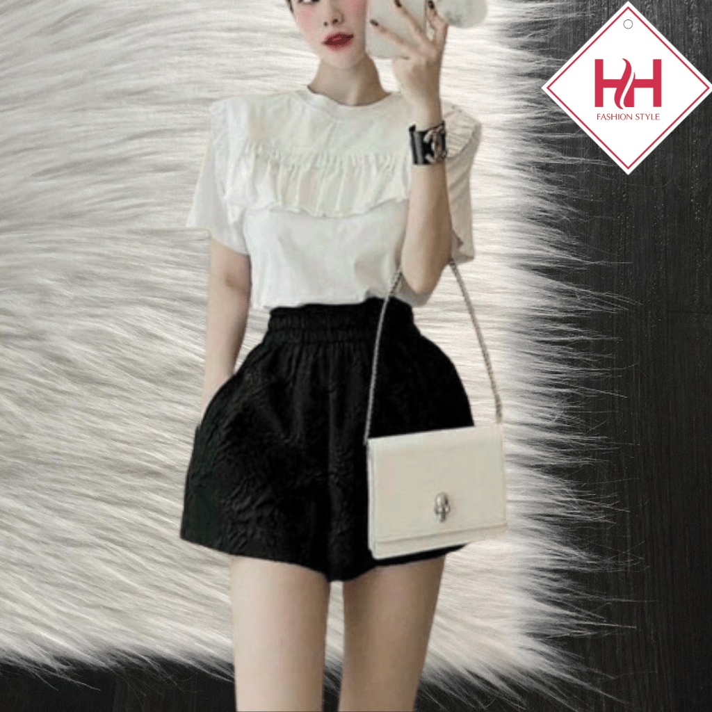 Quần Short Nữ Dập Hoa Trẻ Trung Thời Trang H&HSHOP Dễ Phối Đồ Mẫu Mới Mùa Hè 2022 | BigBuy360 - bigbuy360.vn