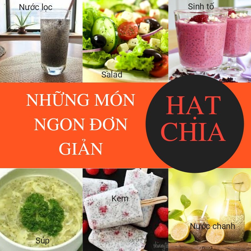 Hạt chia hữu cơ [ FREESHIP ] Hạt chia đen Bolivia ( Gói 500gr )