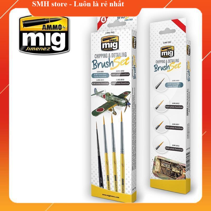 Bộ Cọ cao cấp MIG-AMMO SYNTHETIC LINER BRUSH