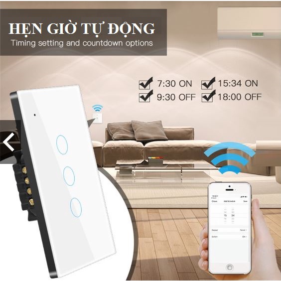 Công tắc thông minh Wifi ATA .Hàng Chính Hãng , Bảo hành 12 tháng