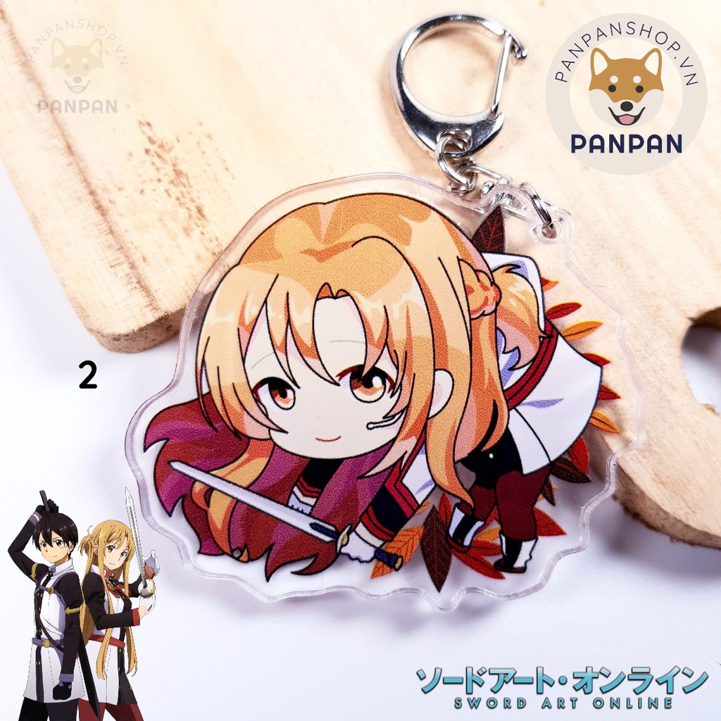 Móc khoá anime mica acrylic Sword Art Online Ordinal Scale Treo (6cm)