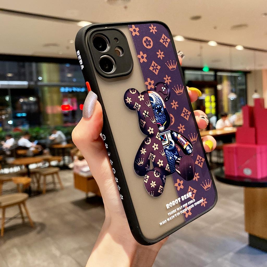 Ốp Điện Thoại In Hình Gấu KAWS Cho IPhone 13Promax 12 11 7Plus X Xs Max XR 8 7