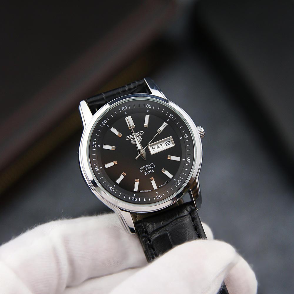 Đồng hồ nam dây da SE3235 mặt kính chống nước chống xước thiết kế lịch lãm 2 màu sang trọng | BigBuy360 - bigbuy360.vn