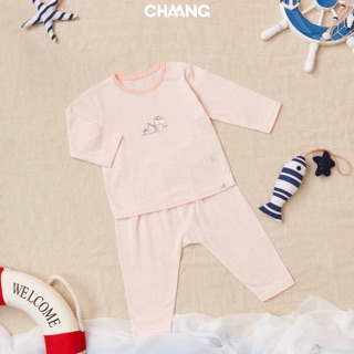 CHAANG - Bộ dài tay cúc vai bé gái (3m-9m)
