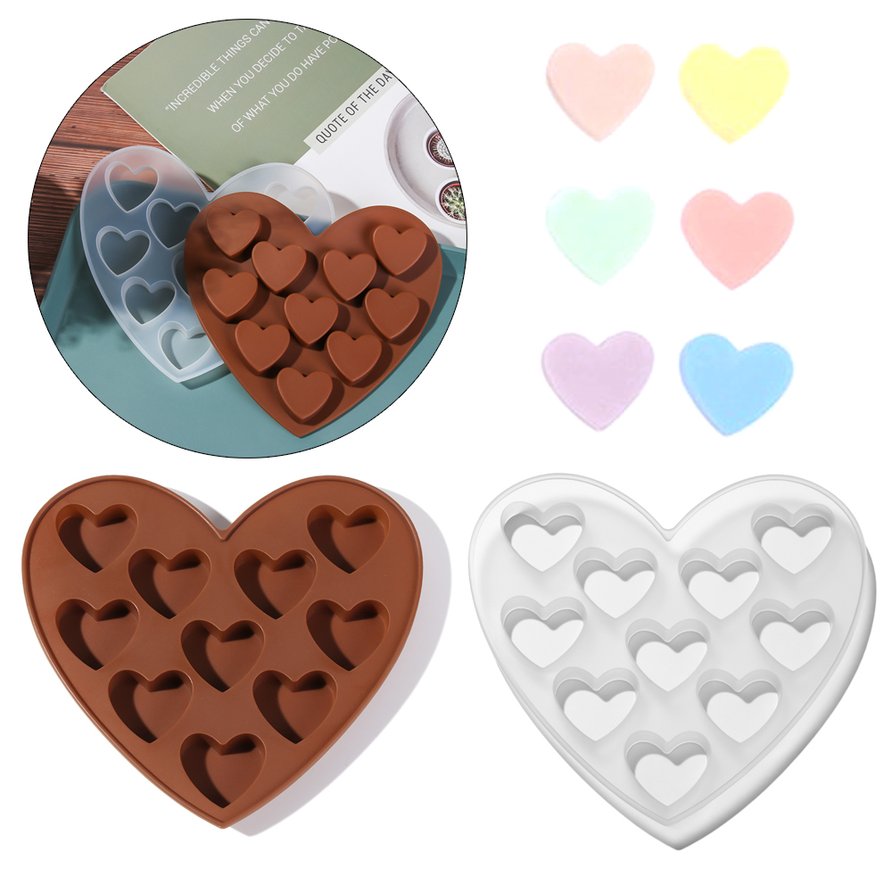 Khuôn Silicone Làm Bánh Hình Trái Tim Nhiều Màu Sắc