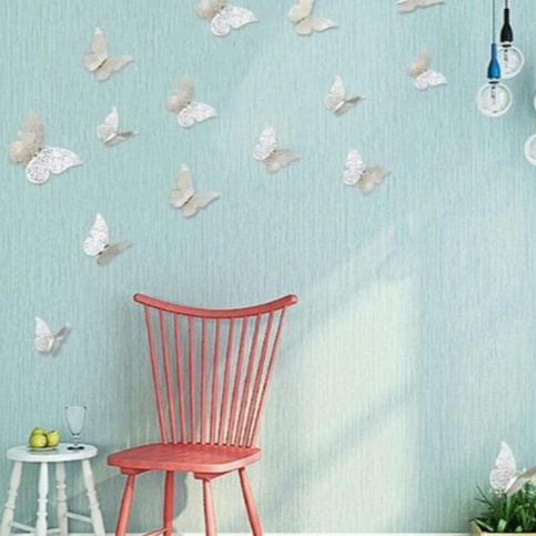 Set 12 bướm 3D ép mạ kim trang trí cực đẹp