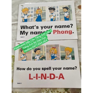 Combo flashcard mẫu câu lớp 1-2-3-4-5