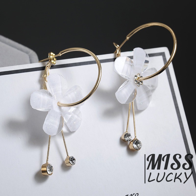 Bông tai hình đóa hoa phong cách Hàn Quốc hợp thời trang cho nữ