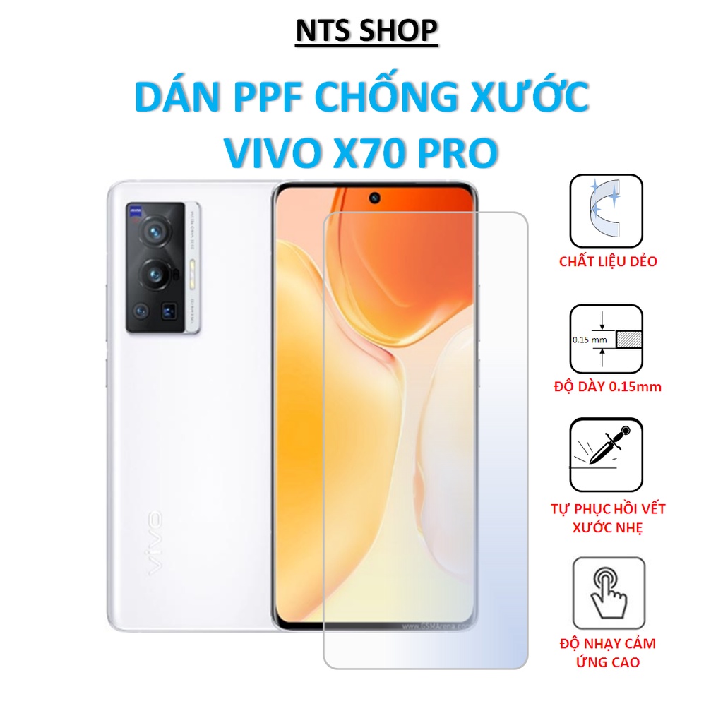 Dán PPF chống xước màn hình VIVO X70 Pro