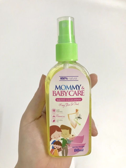Xịt chống muỗi Mommy&BabyCare cho bé, mẹ bầu 80ml