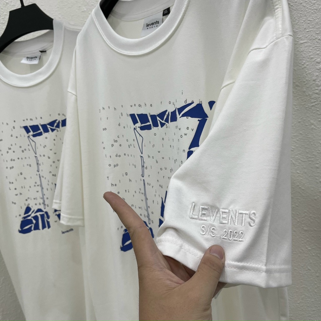 Áo thun LEVENTS Musik/Cream/Light Blue