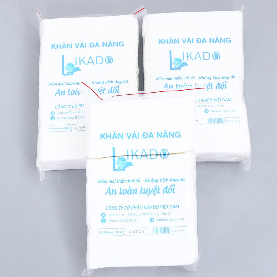 Combo 3 Gói khăn giấy khô đa năng Likado 300 Gram/Túi