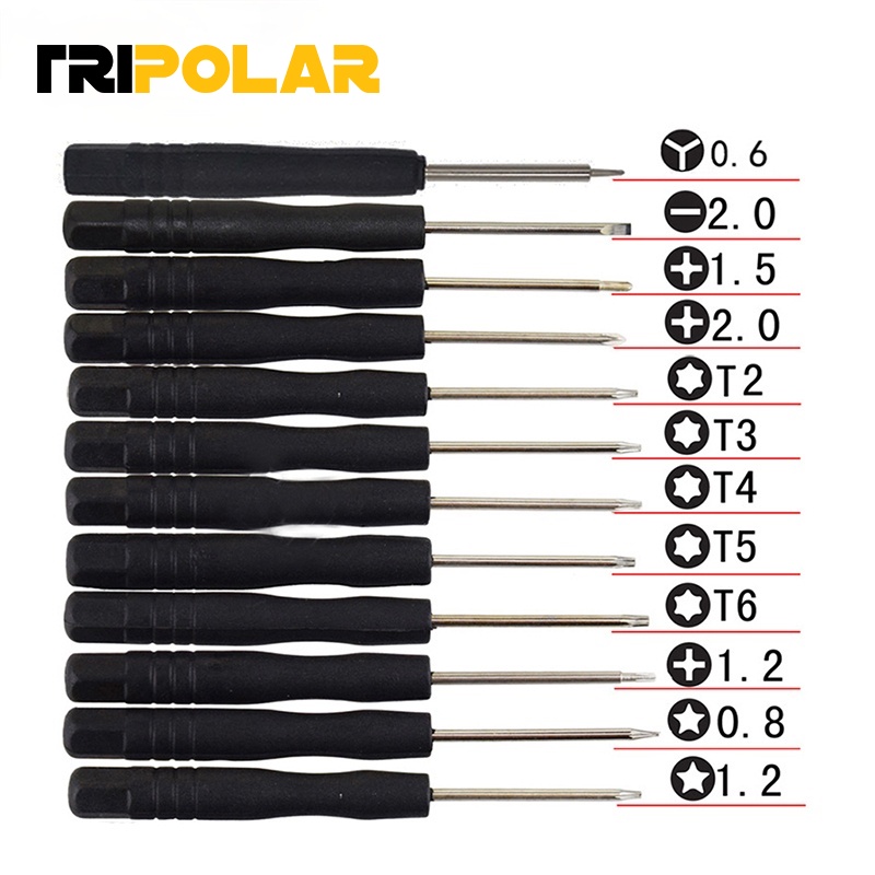 Bộ 12 Tua Vít Từ Tính Mini Đa Năng Độ Chính Xác Cao Cho Máy Tính Bảng PC iphone