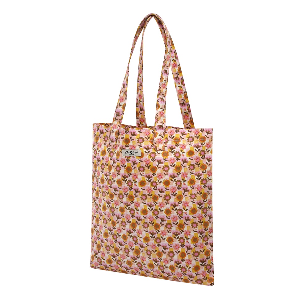 Cath Kidston - Túi đeo vai/Cotton Bookbag - Retro Ditsy - Yellow -1067828