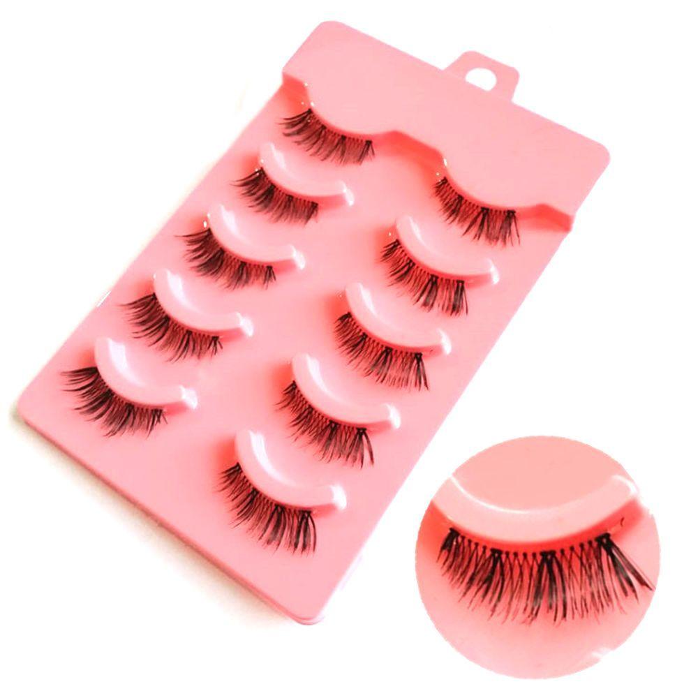 Bộ 5 Cặp Lông Mi Giả Nối Dài Chéo Tự Làm