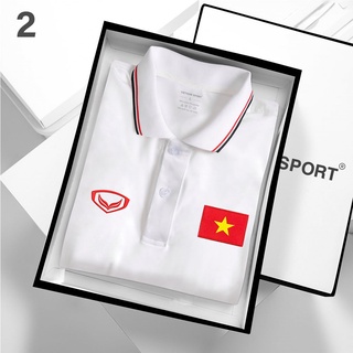 | LOGO THÊU | Áo thun Polo Tuyển Việt Nam Cao Cấp - Polo có cổ Thêu Logo Đội Tuyển Việt Nam, phong cách, tự hào dân tộc