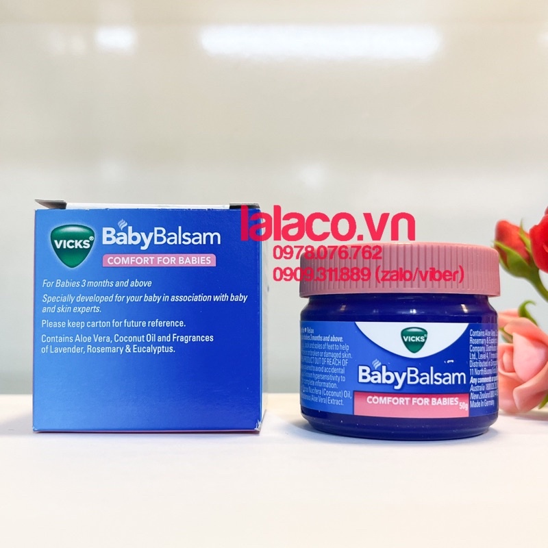 Kem bôi giữ ấm ngực BabyBalsam và BabyRub Vicks