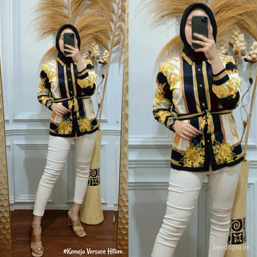 Áo sơ mi Versace màu đen cao cấ