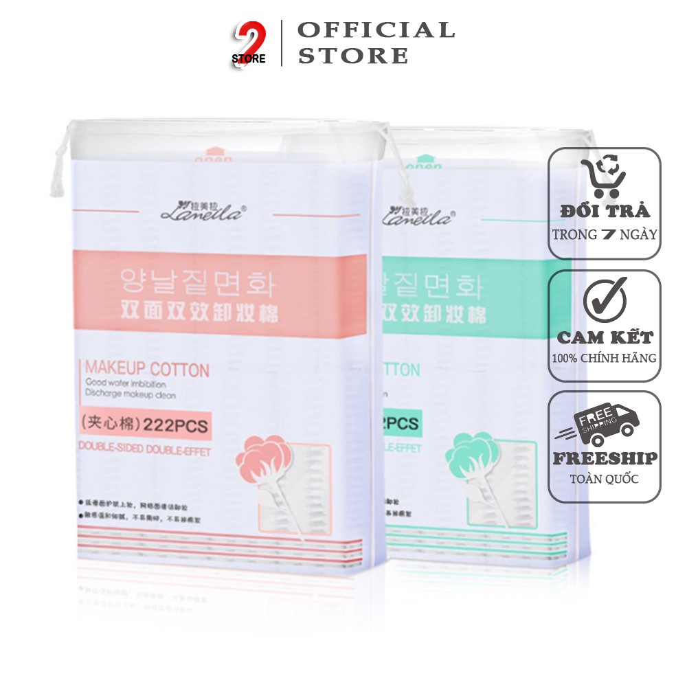 Bông tẩy trang Lameila💞bông tẩy trang 222 miếng hàng chính hãng