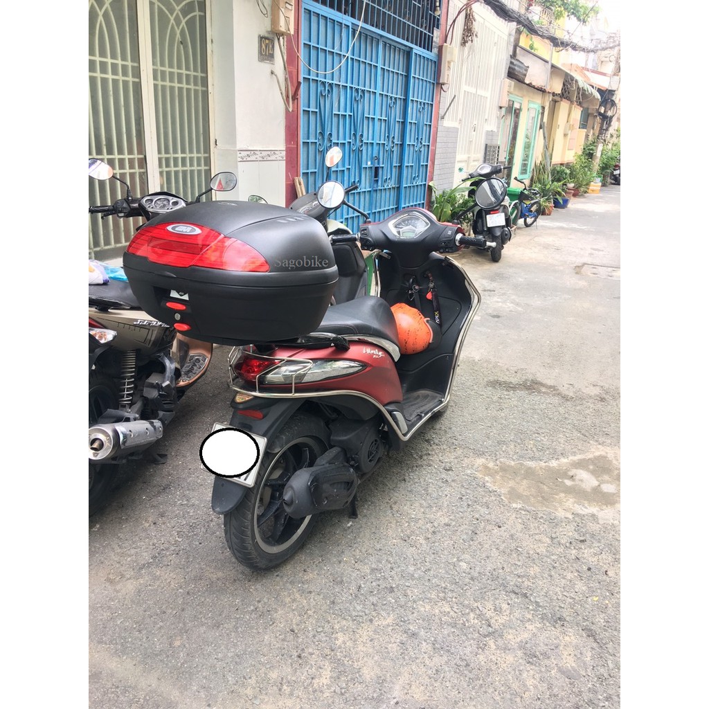 Thùng xe Liberty, thùng Givi E450N kèm đế và bát gắn, hàng Givi chính hãng, bảo hành 2 năm