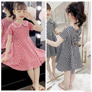 Đầm Ca-Rô Xinh Xắn Dành Cho Bé Gái Từ 3-12 Tuổi