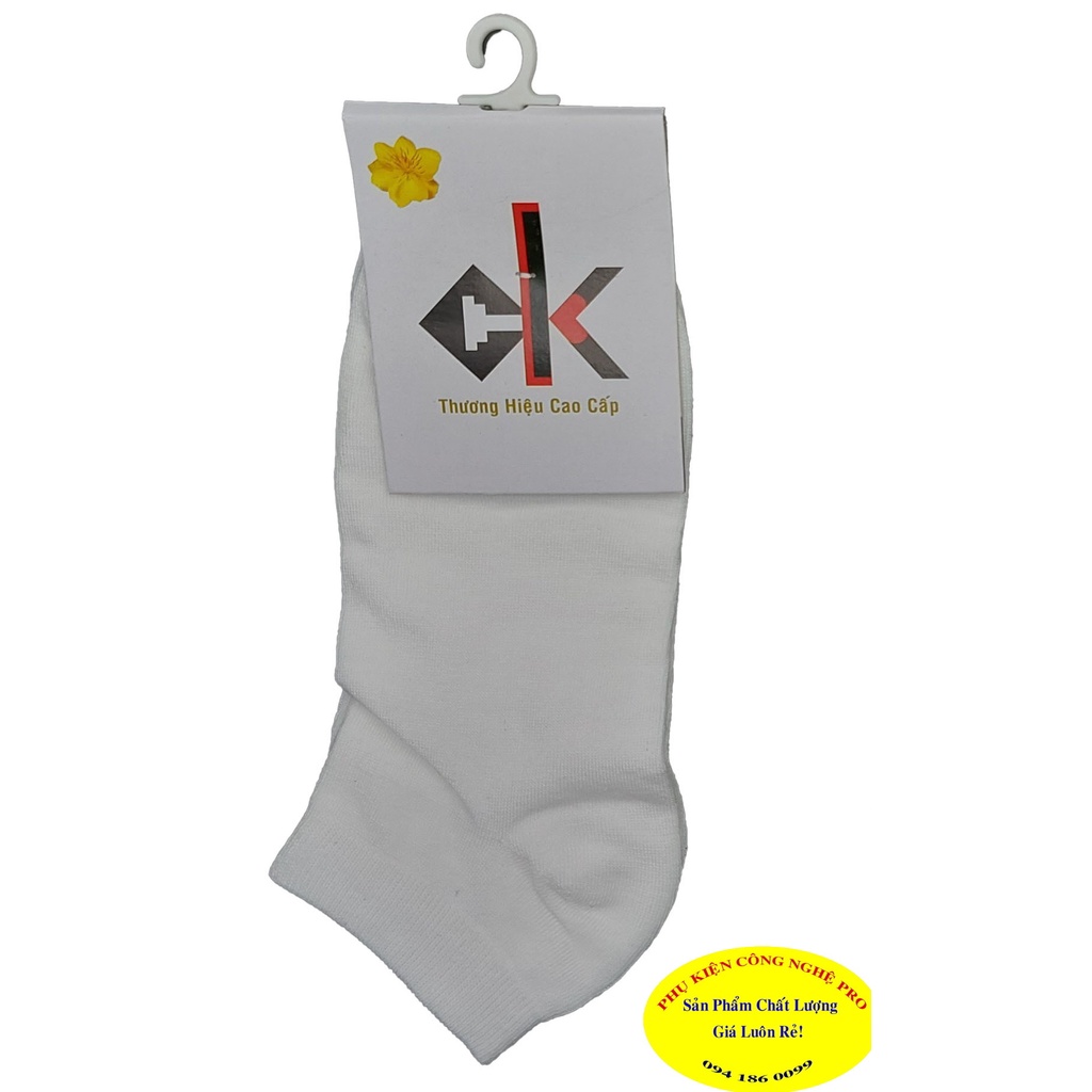 Tất Vớ Nam kiểu cổ ngắn, Ko in hình, Chất liệu thun cotton co giãn, mềm, thoáng, thấm hút tốt, Hàng Việt Socks T.Hiệu K