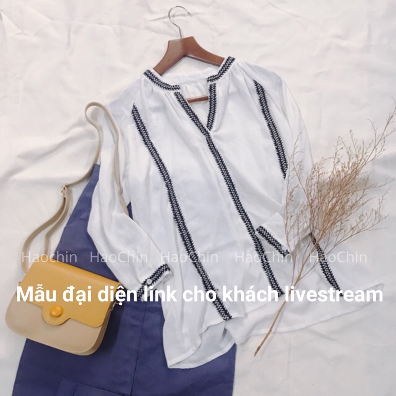 [Haochin] Áo xô trắng Hàn (khách chọn livestream)