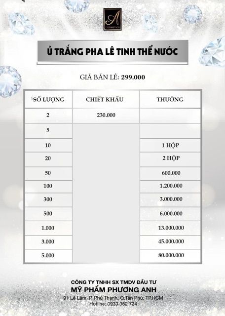 Ủ TRẮNG PHA LÊ ( A COSMETICS) CHÍNH HÃNG | BigBuy360 - bigbuy360.vn