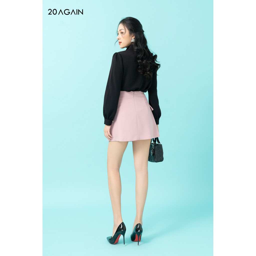 [Mã WABR20A30 giảm 10% đơn 99K] Áo sơ mi nữ công sở cổ cao 20AGAIN ASA1794