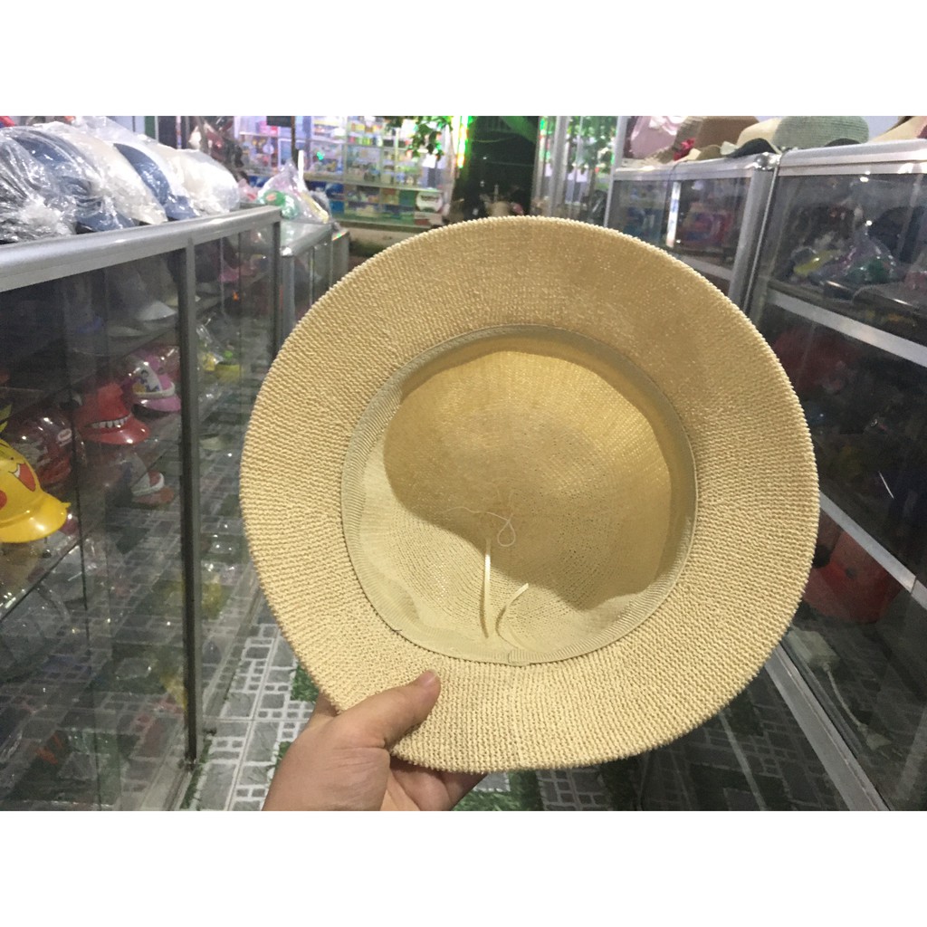 Nón cói nữ chữ M vành rộng 6cm mũ quảng châu cao cấp mũ rộng vành đi biển