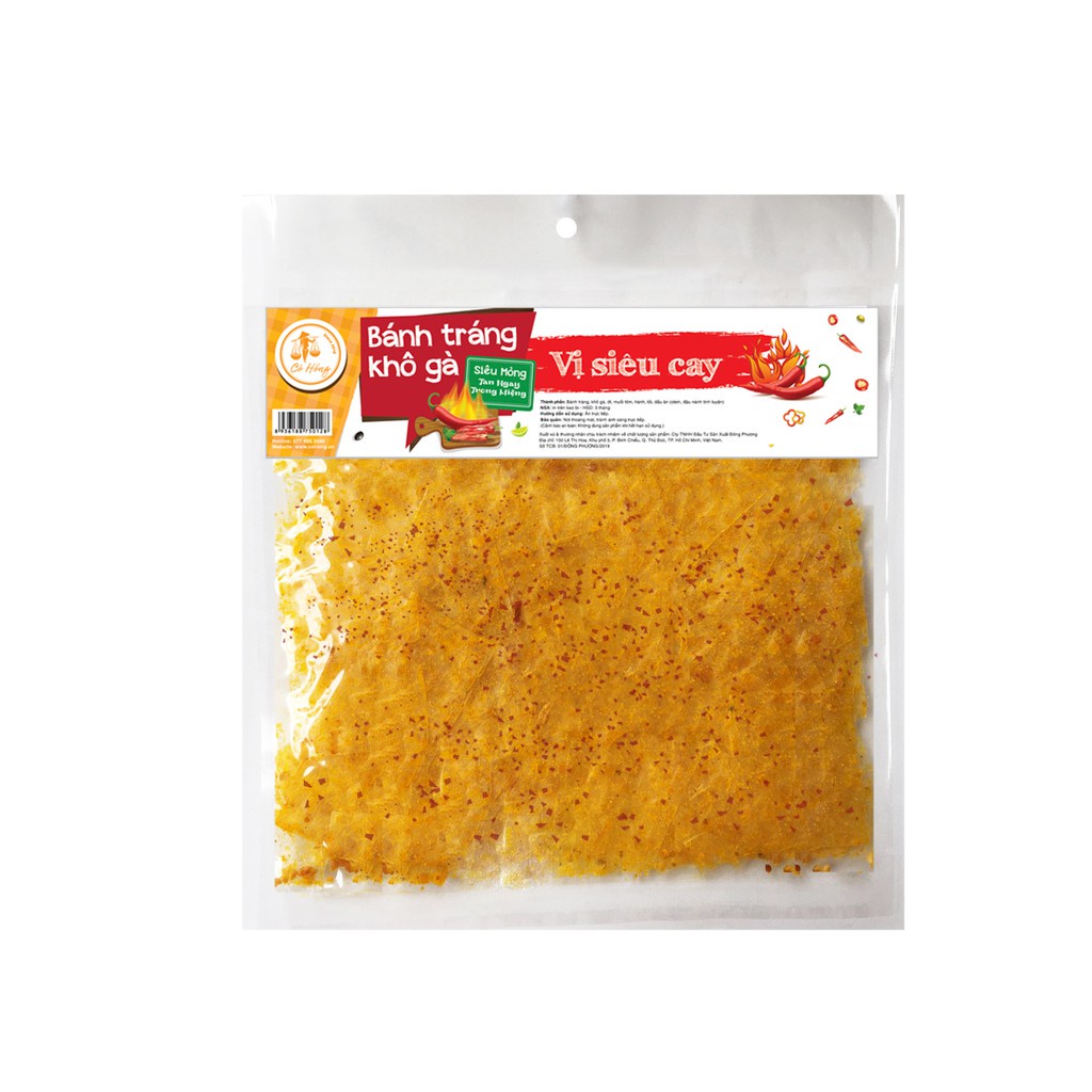 Bánh tráng trộn khô gà/phô mai/rong biển/siêu cay/chanh sả - 1 bịch