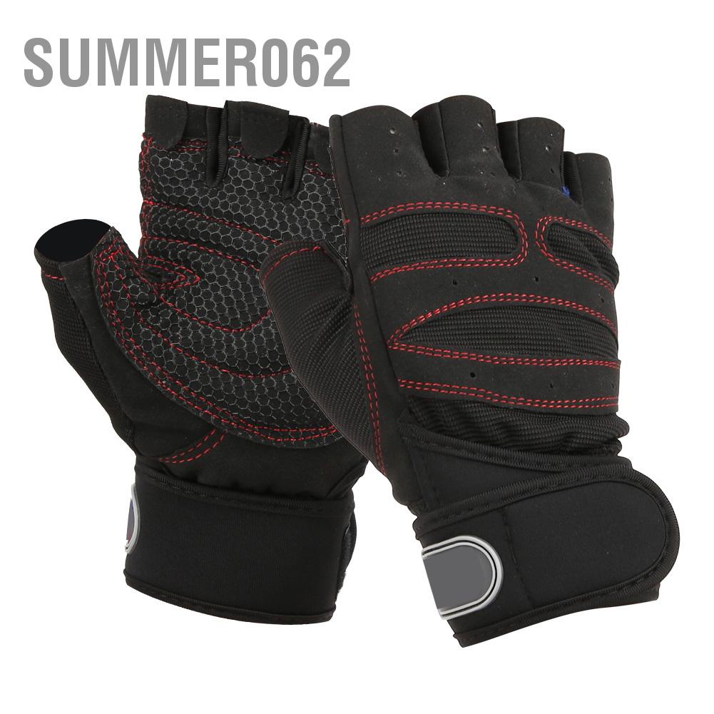 Summer062 Unisex Fitness Anti-Skid Half Finger Gloves for Outdoor Sports Bike Cycling Weight Lifting Workout