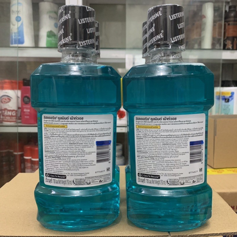 Combo 2 Chai Nước súc miệng Listerine chai 750ml / 250ml