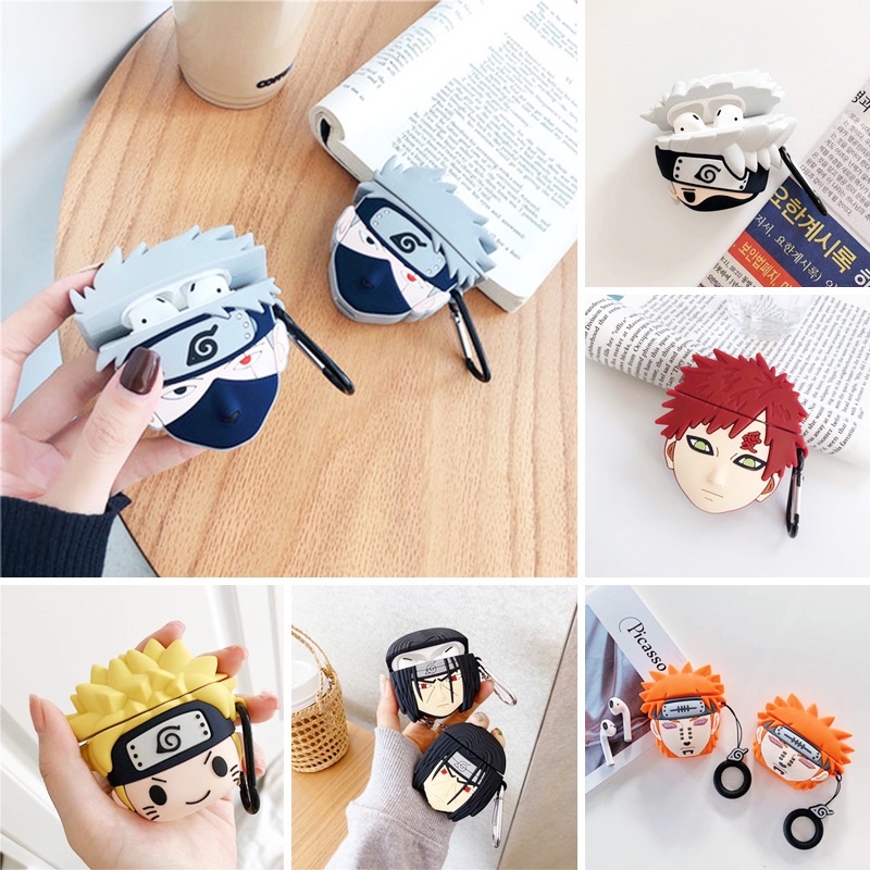 Anime Naruto Protection Coque Headphone Case Cosplay Silicone Case Wireless Bluetooth Headphone Cover